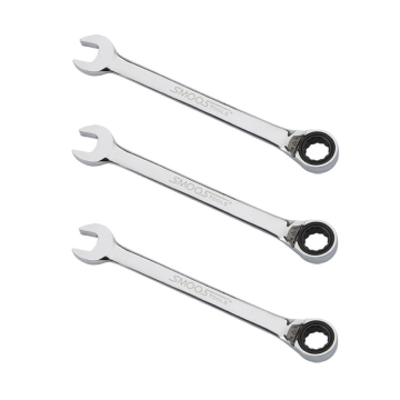 Omschakelbare ringratelsleutel - 16 mm - 3 stuks