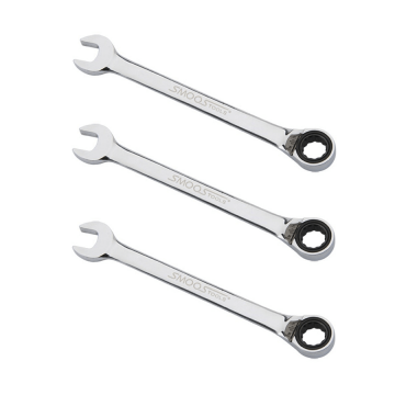 Omschakelbare ringratelsleutel - 18 mm - 3 stuks