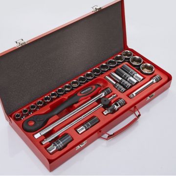 Dopsleutelset 1/2" opname 29-delig