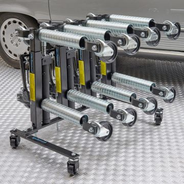 Automovers hydraulisch - 4 stuks met opbergrek