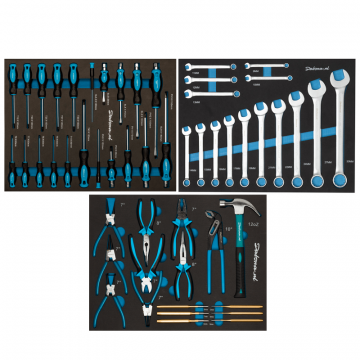 Gereedschapsset "Basic PRO" 52-delig - voor 3 lades