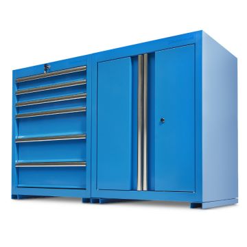 Werkplaatskasten set PRO - blauw