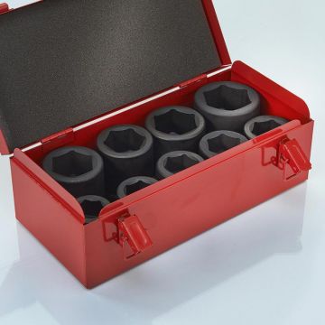 Krachtdoppenset 9-delig met 1" opname