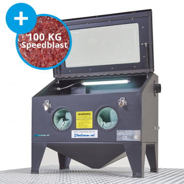 Straalcabine 175 liter met 100kg speedblast
