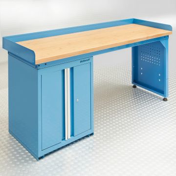 Werkbank PRO 200 cm met werkplaatskast - blauw