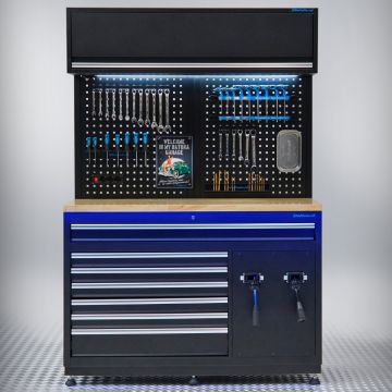 Premium werkplaatsinrichting met extra brede kast - 136 centimeter