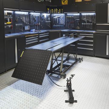 Motorheftafel hydraulisch - zwart