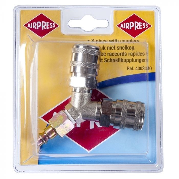 Y-stuk 1/4" Orion snelkoppeling Airpress