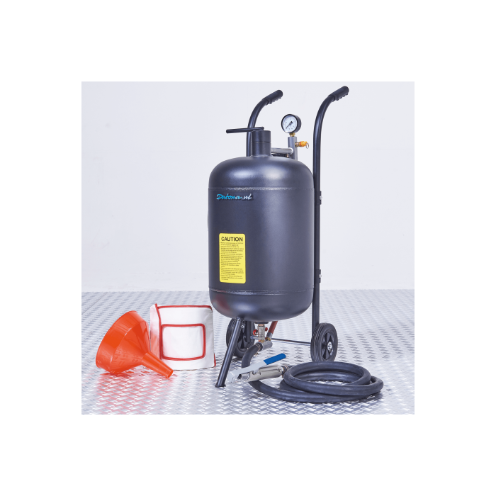 Mobiele straalketel - 45 liter met 5 zakken aluminiumsilicaat