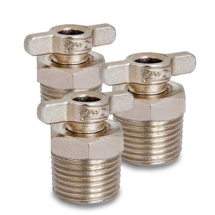 Aftapkraan 3/8" Airpress - set van 3 stuks