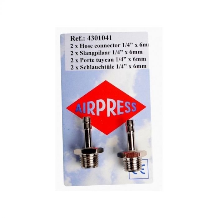 2 stuks slangpilaren 1/4'' - 6 mm