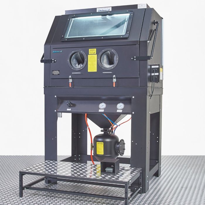 Drukstraalcabine - 990 liter + Externe afzuiging